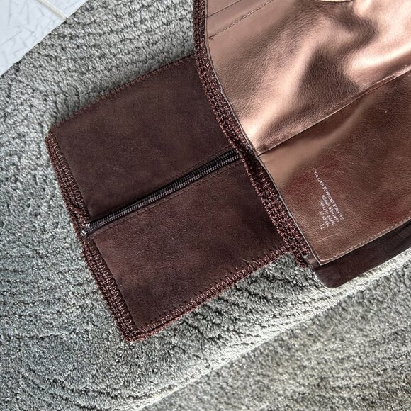 Carlos Santana Knee High Brown Suede Tempest Boots Embroidered Cut Outs Size 7.5 - Picture 7 of 8